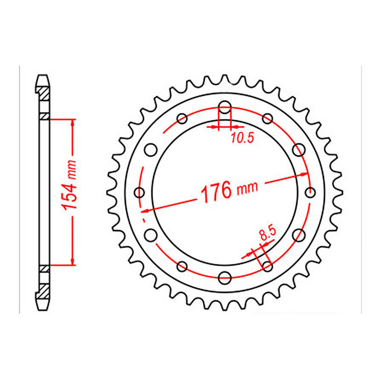 MTX 1340 Steel Rear Sprocket #530