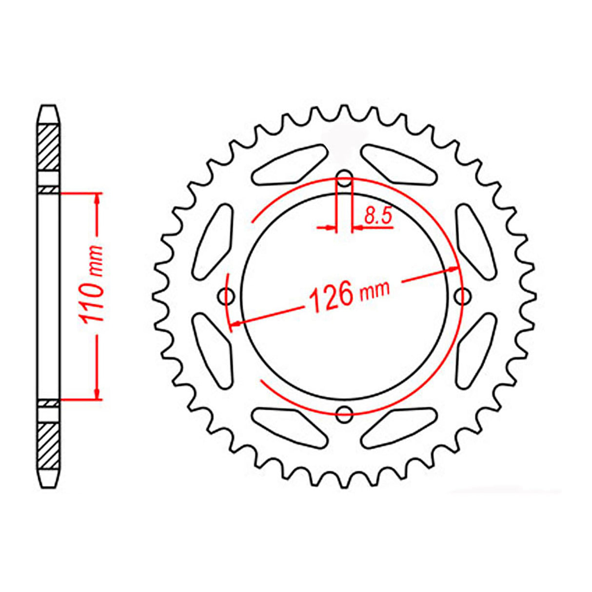 MTX 1466 Steel Rear Sprocket #428