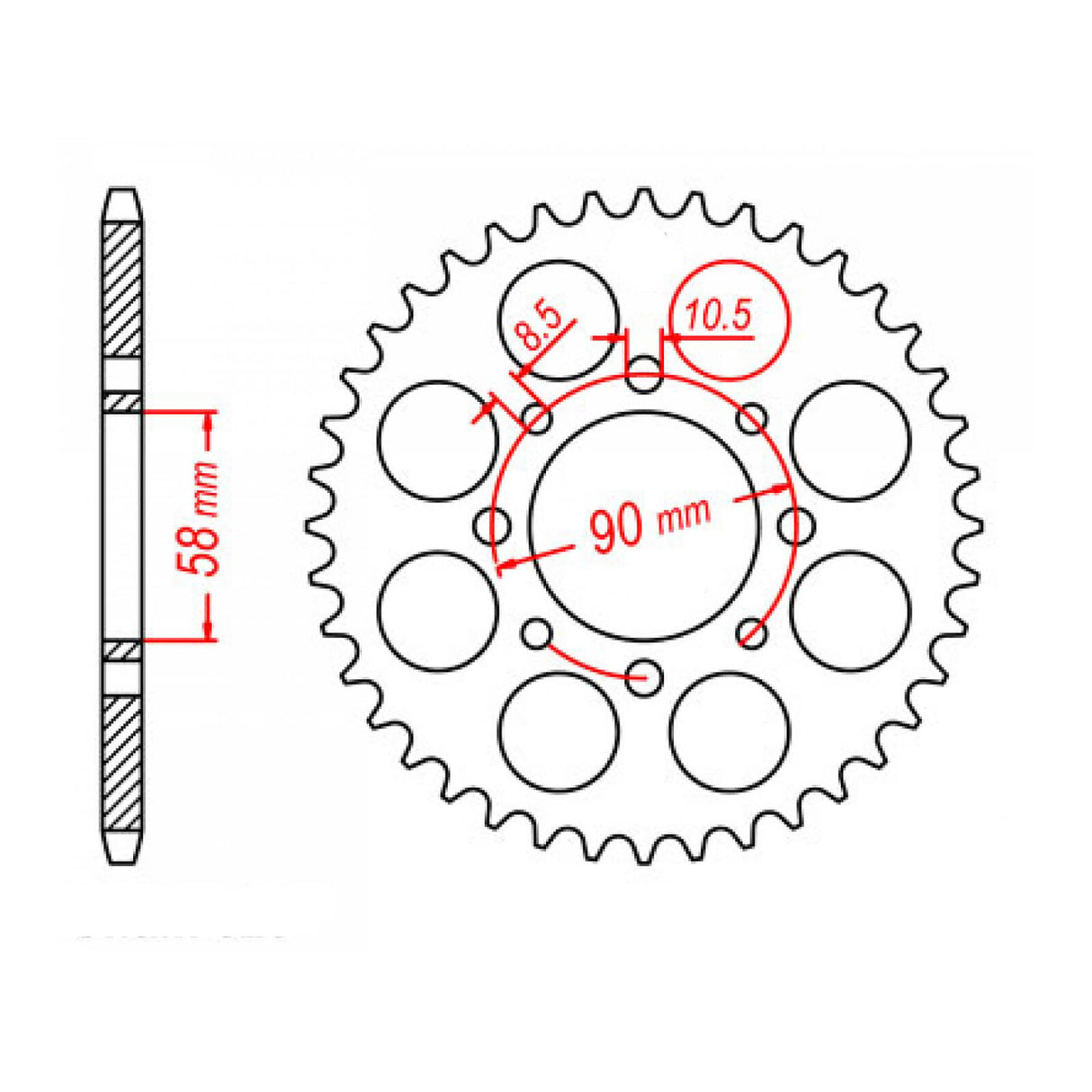 MTX 273 Steel Rear Sprocket #520