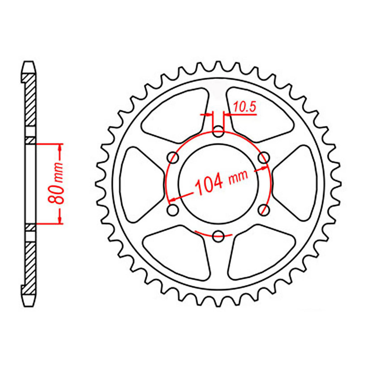 MTX 488 Steel Rear Sprocket #530