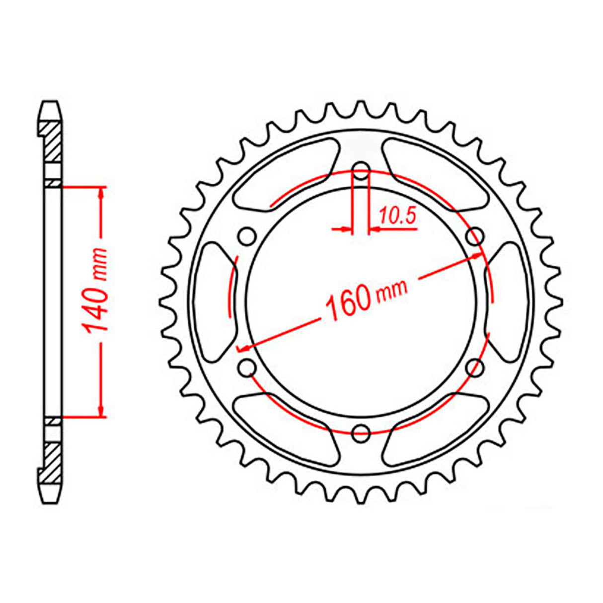 MTX 502 Steel Rear Sprocket #530