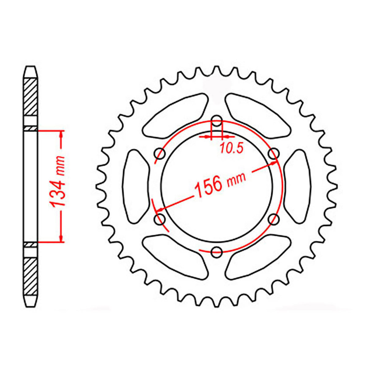 MTX 472 Steel Rear Sprocket #520