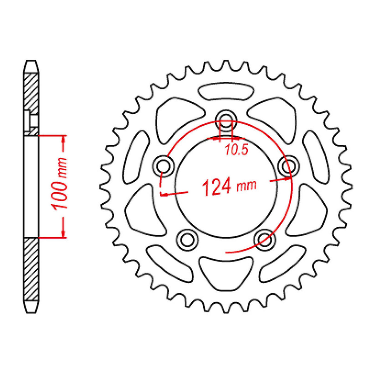MTX 746 Steel Rear Sprocket #520