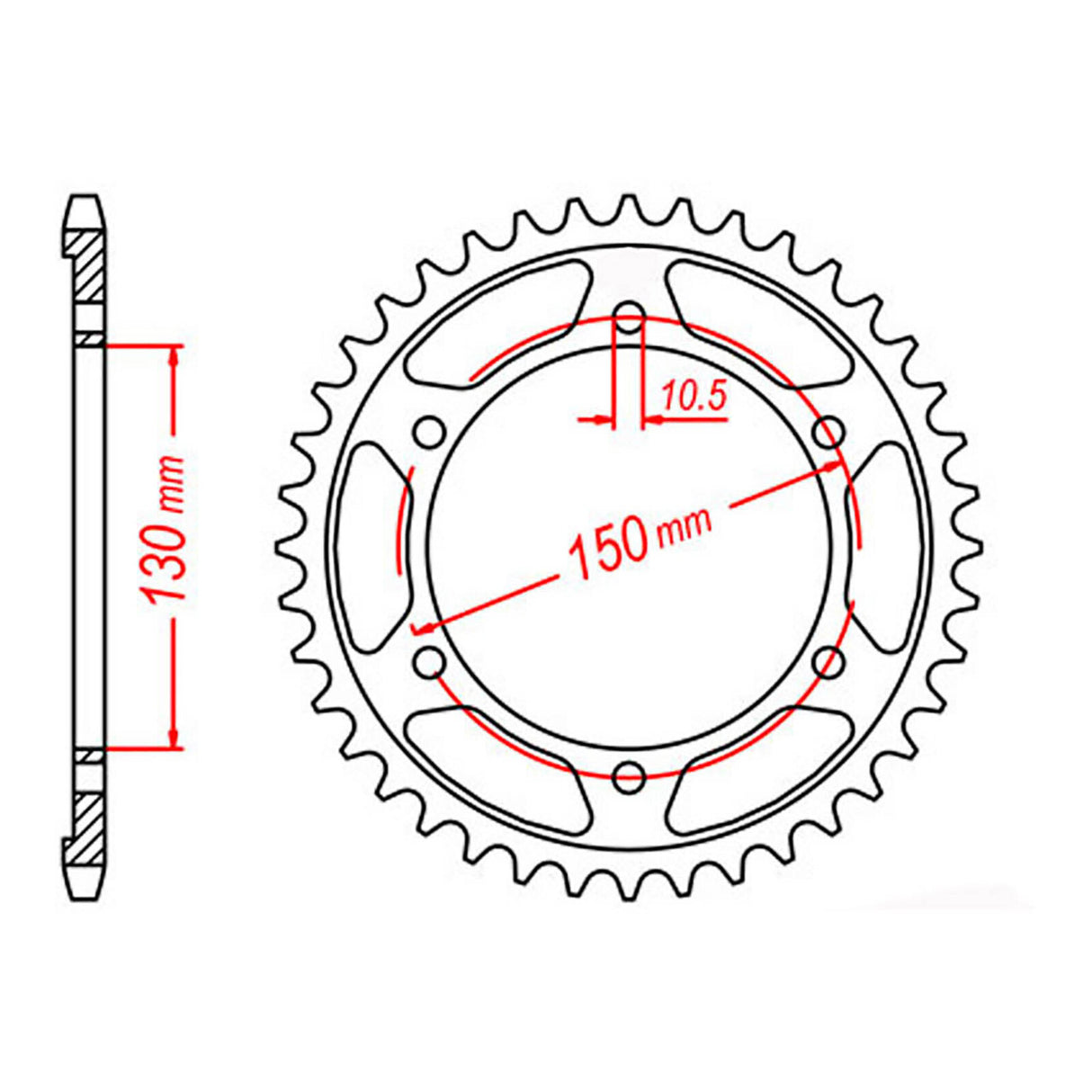 MTX 859 Steel Rear Sprocket #530