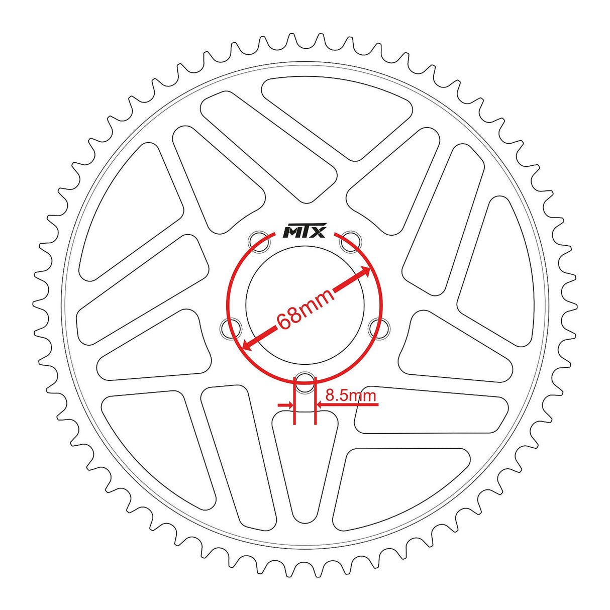 MTX Steel Sur-Ron Rear Sprocket #420 (58T)