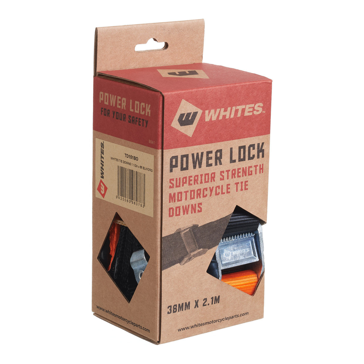 Whites Tie-Downs - Black / Orange