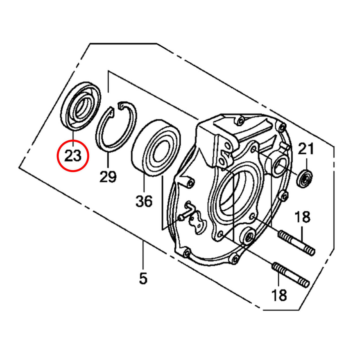 Whites Dust Seal - Honda Rear Brake Seal - 44 x 75 x 9