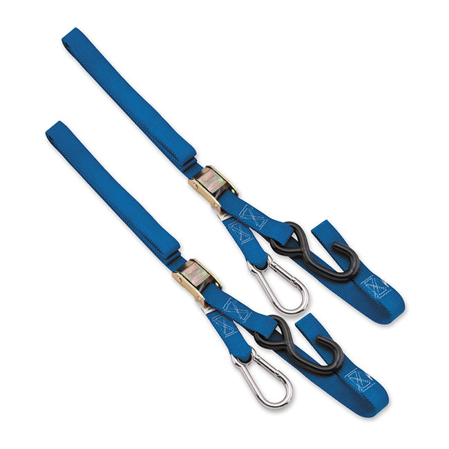38mm Tie down blue with carabiner end - TIE1CL