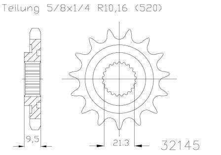 SPROCKET FRONT MOTO MASTER STEEL 13T HONDA CR CRF TRX