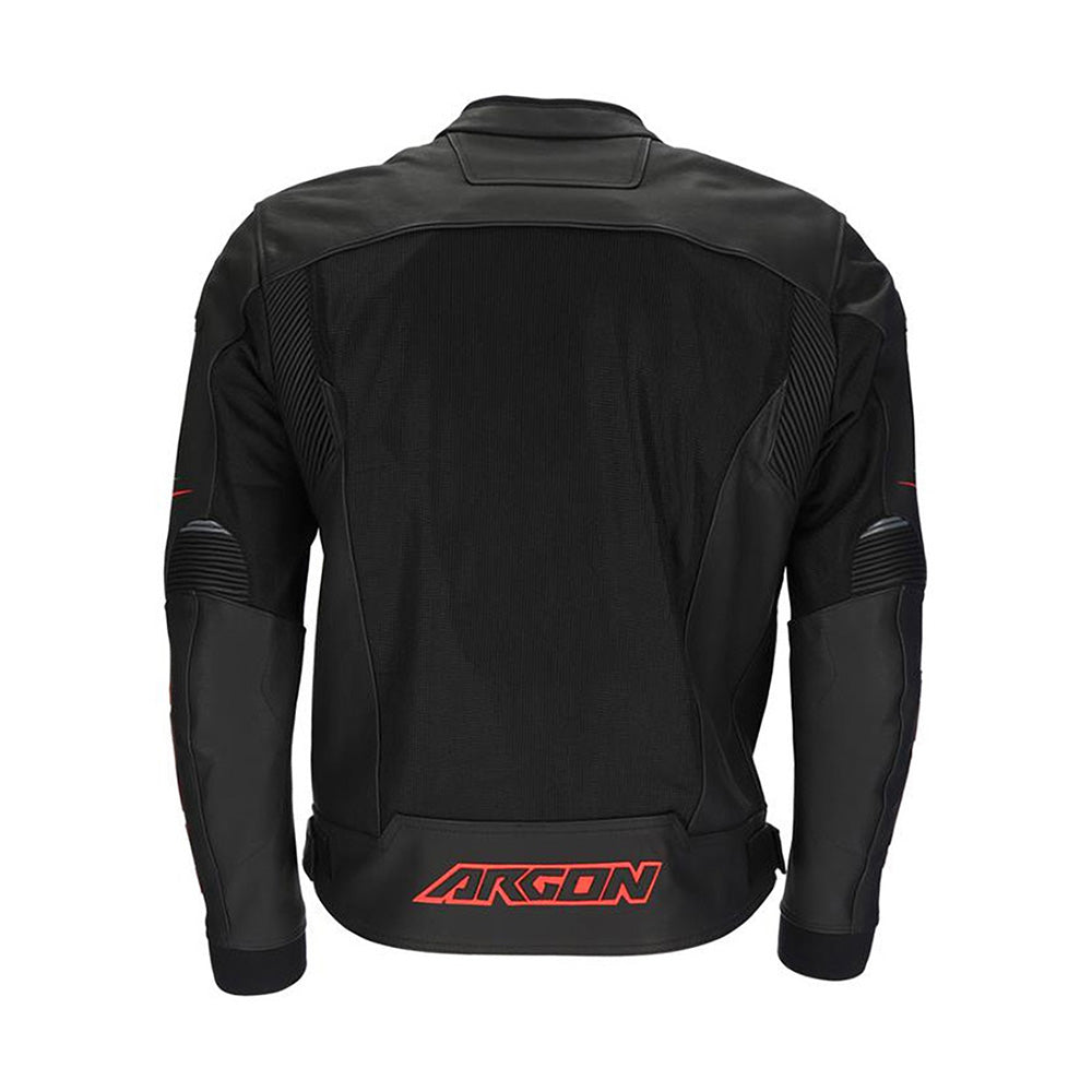 ARGON Fusion II Leather Jacket - Black Red