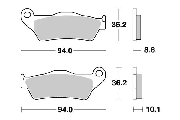 BRAKE PADS MOTO MASTER REAR SINTERED BMW