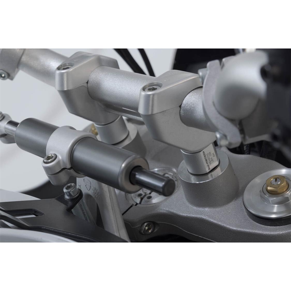 HANDLEBAR BAR RISER SW MOTECH 28MM HANDLEBARS SILVER DUCATI DESERT X 22-ON