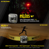 NITECORE NU05 V2 MINI USB HEADLAMP TORCH MATE