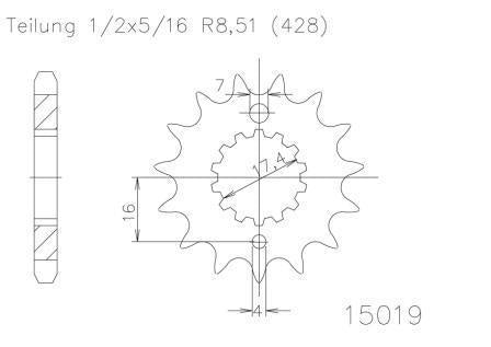 SPROCKET FRONT MOTO MASTER STEEL 14T YAMAHA YZ85 02-ON