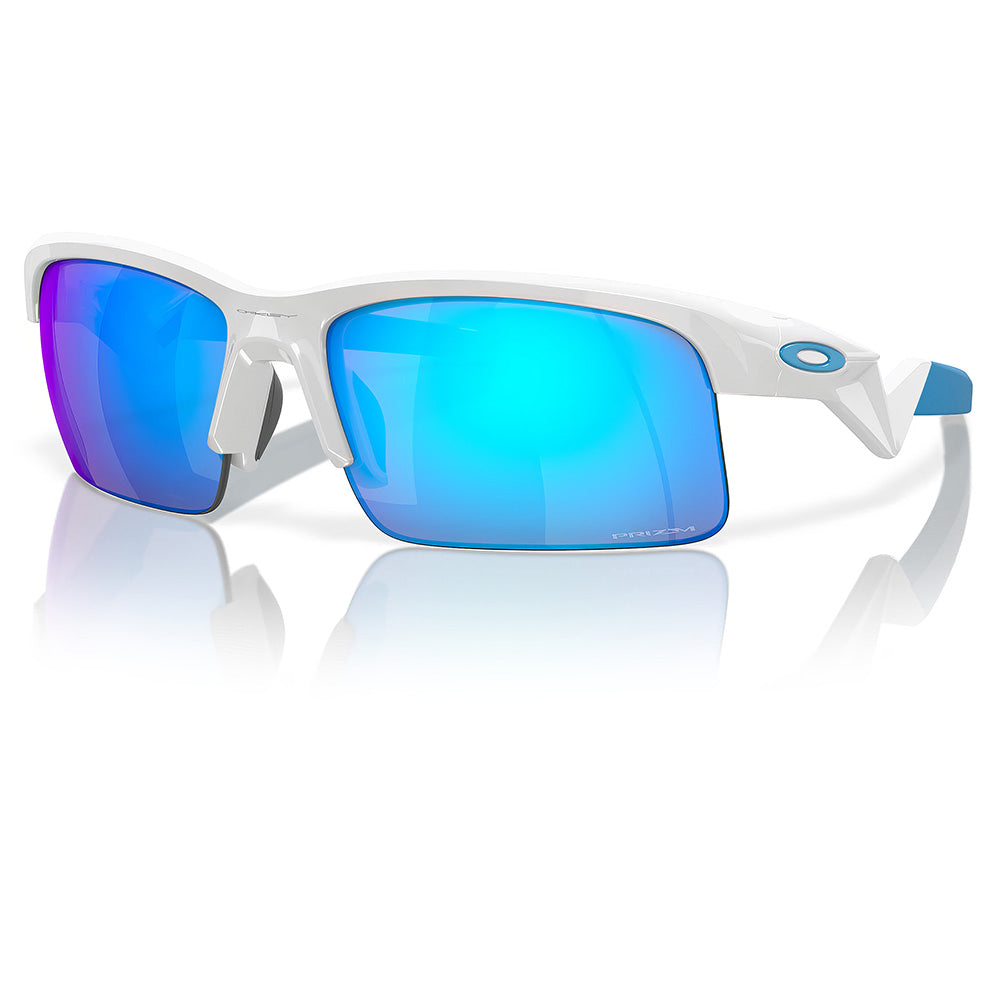 Capacitor Sunglasses Polished White w Prizm Sapphi