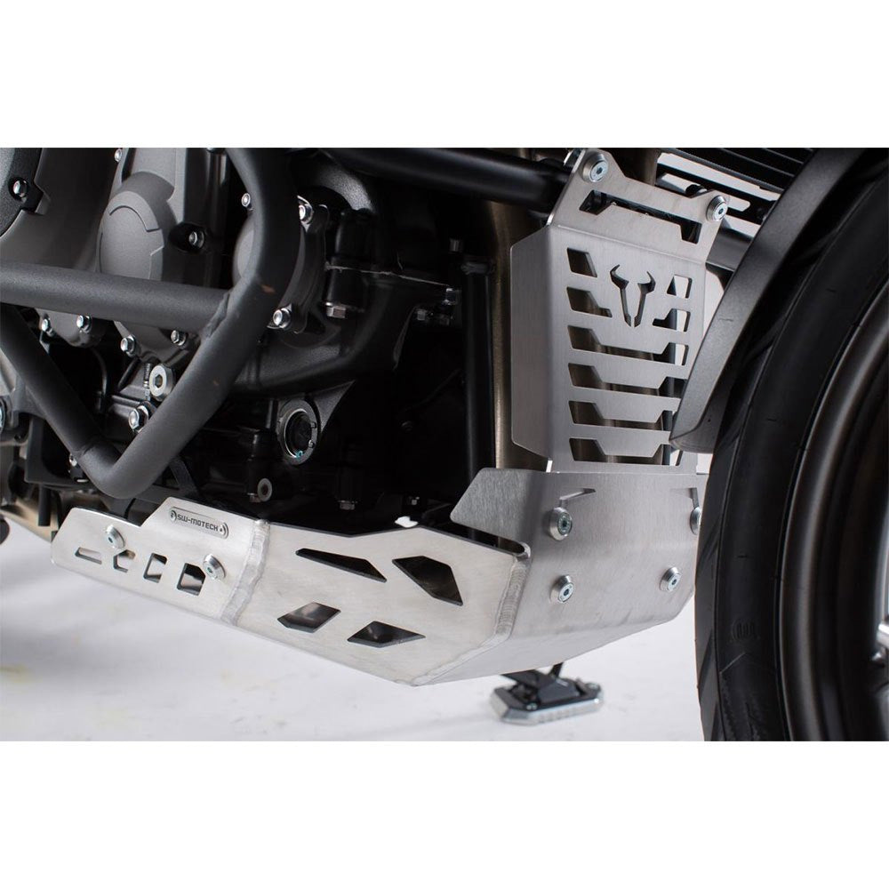 BASH PLATE SW MOTECH SILVER TRIUMPH TIGER 120 EXPLORER TIGER 1200 XC XCA XCX XR XRT XRX