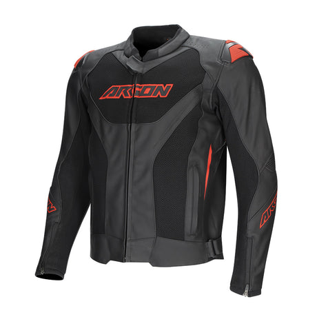 ARGON Fusion II Leather Jacket - Black Red