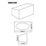 SPEAKER BOX 6" X 9" BLACK CARPET SMALL (PAIR)