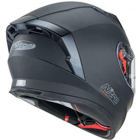 NITRO N501 HELMET - SATIN BLACK: Exclusive Combo Promo with Free Spare Clear Visor!