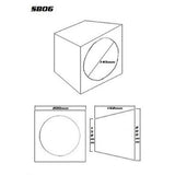 SPEAKER BOX 6.5" BLACK CARPET (PAIR)