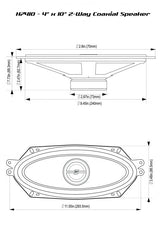 CERWIN VEGA 4X10" COAXIAL SPEAKERS 320W PAIR HED 2 WAY