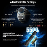 NITECORE RECHARGEABLE TACTICAL LED TORCH 5000 LUM WITH GLASS BREAK