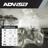 M2R ADV Lite Helmet - size chart