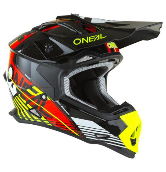 O'Neal Youth 2SRS RUSH Helmet - Red/Neon Yellow