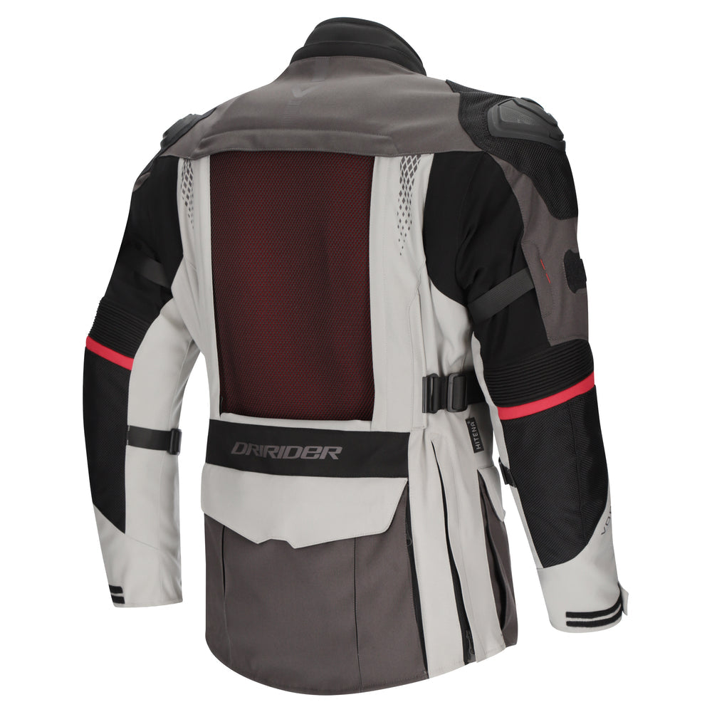 DriRider Vortex ADV 3 Jacket - GryLtGryBlk rear vent