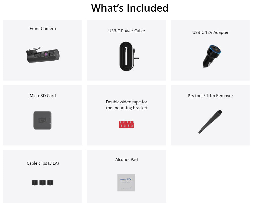 BLACKVUE ELITE 8 1CH 2K DASHCAM 64 GB FRONT CAMERA ONLY