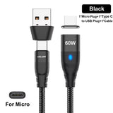 AUTOMATIC VISION REPLACEMENT MAGNETIC USB-A TO USB-MICRO USB CABLE