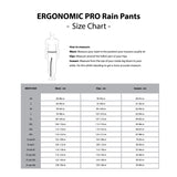 ERGO PRO Size Chart - Mens Pants