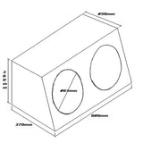 SUBWOOFER BOX FOR 2 x 12" SUB DOUBLE BLACK