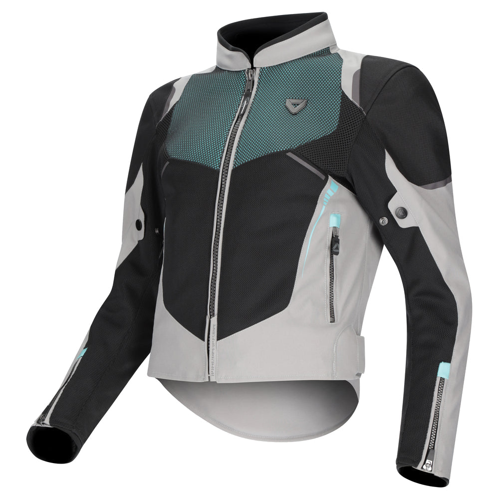 Dririder Air-Ride Pro Womens Jacket Grey Black Teal