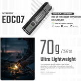 NITECORE EDC07 1500 LUMEN EDC TORCH DESERT TAN