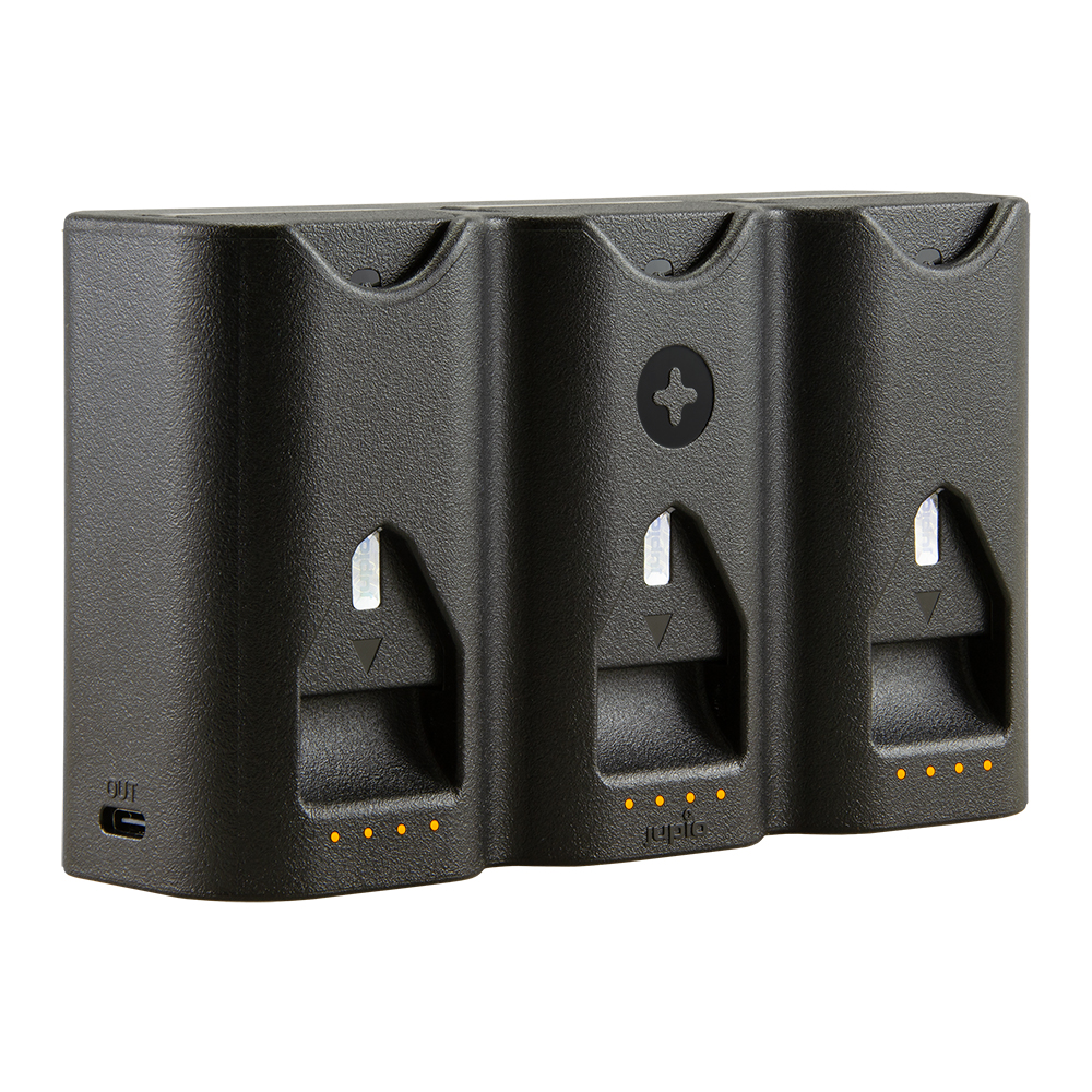 JUPIO TRI-CHARGE AIR3 CHARGER & POWERBANK FOR CANON LP-E6 SERIES