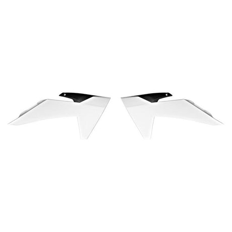 RADIATOR SHROUDS RTECH WHITE BLACK KTM EXC SX EXCF SXF XC XCF XCW XCFW
