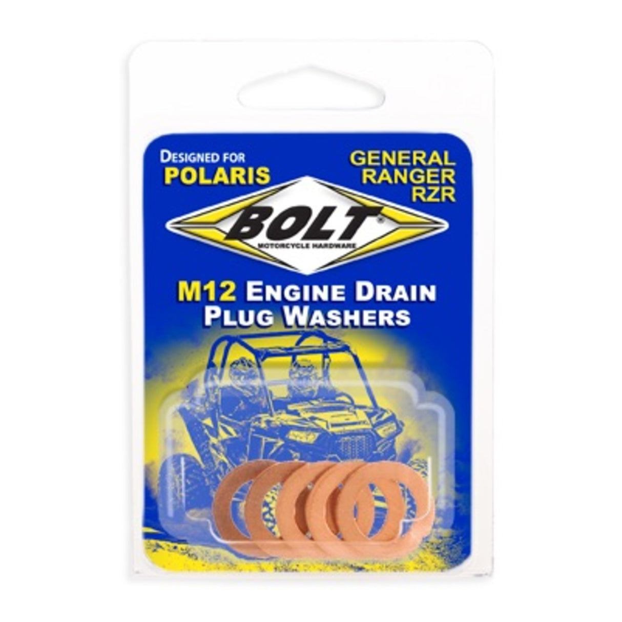 Bolt Polaris Engine Drain Plug Washer M12x20 Copper (5pk)