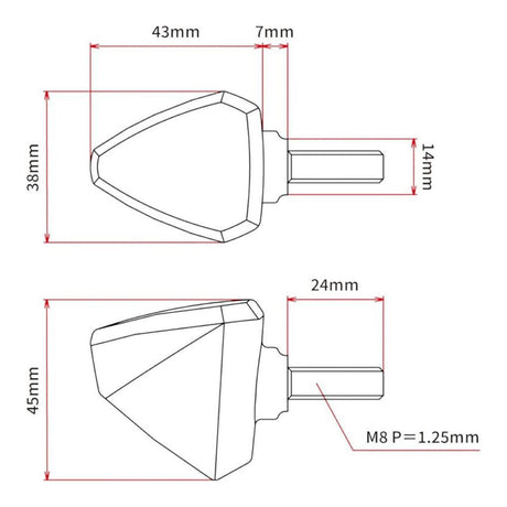 DRC 601 LED FLASHER 12V ORANGE 2PCS