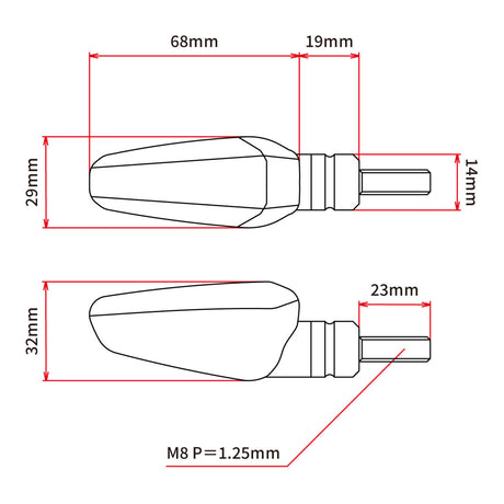 DRC 602 LED Flasher Lights (12V / Clear / Pair)