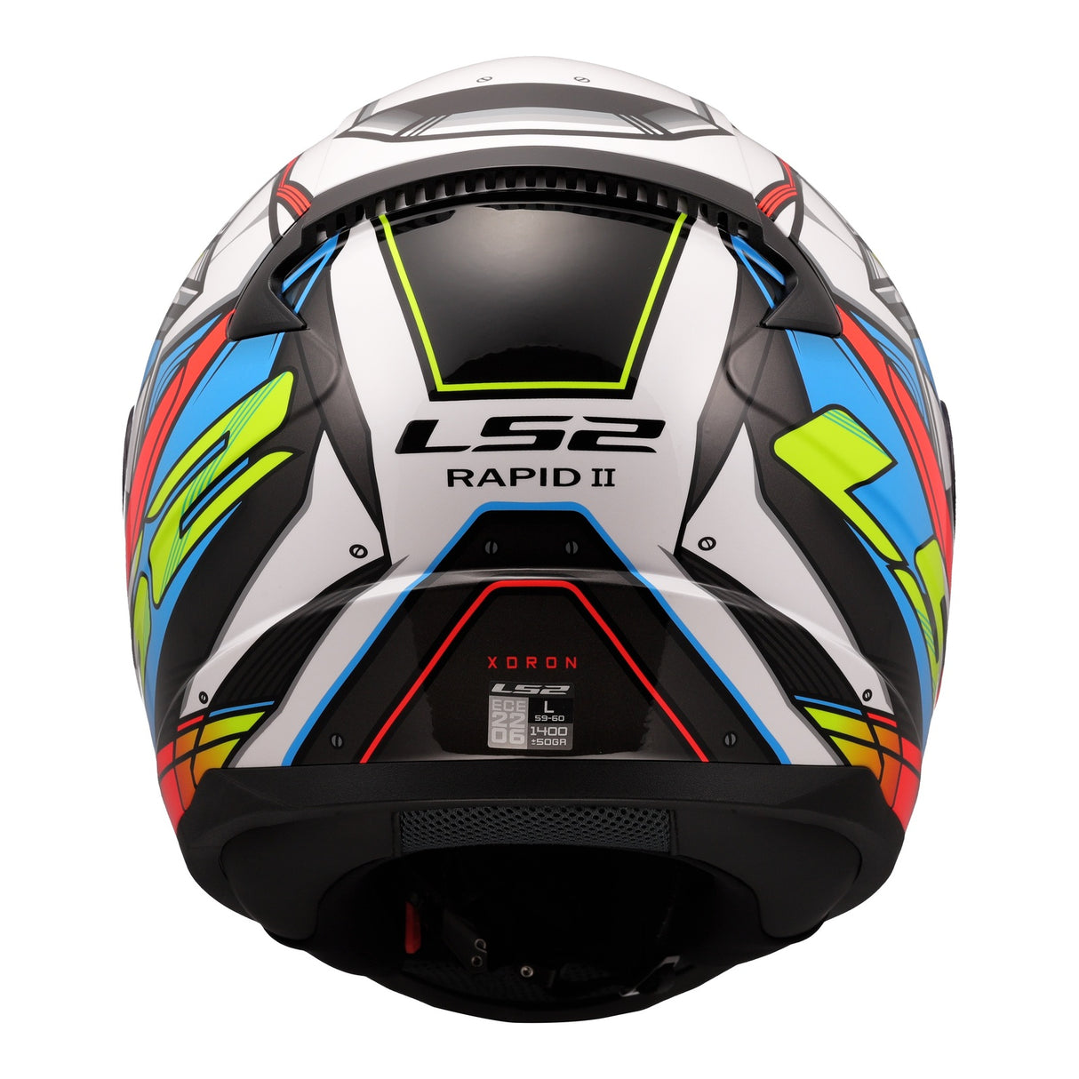 LS2 FF353 Rapid II XDron - White / Hi-Vis Orange / Blue