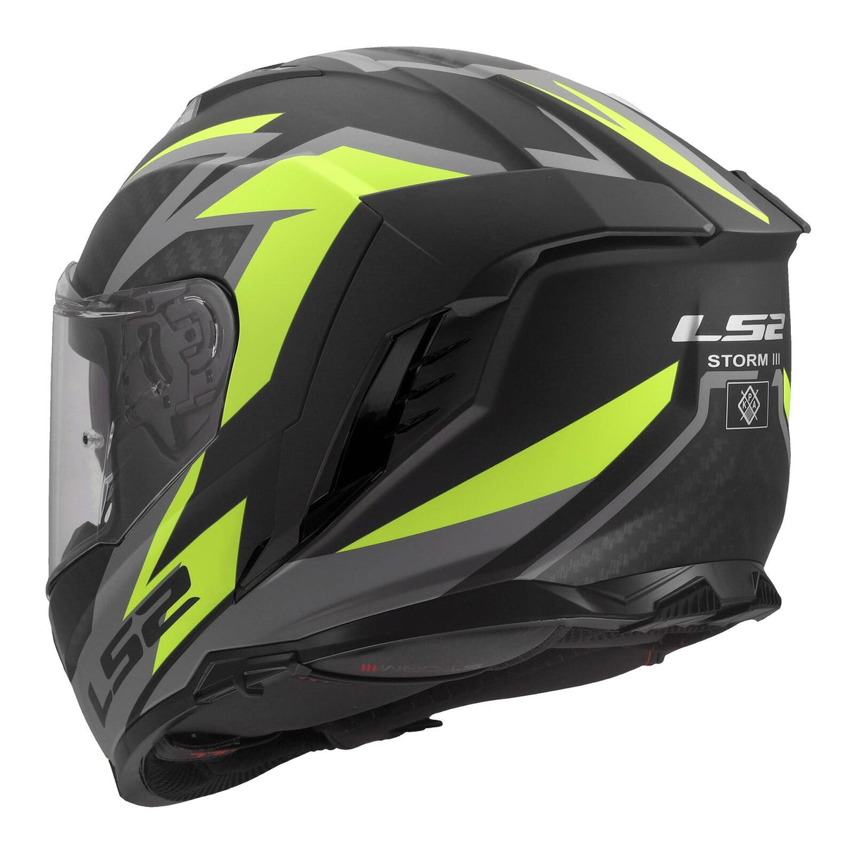 LS2 FF818 Storm III Dynamo Helmet - Black / Hi-Vis Yellow