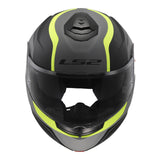 LS2 FF908 Strobe II Monza Flip Front Helmets - Matte Black / Hi-Vis Yellow 06