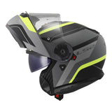 LS2 FF908 Strobe II Monza Flip Front Helmets - Matte Black / Hi-Vis Yellow 06