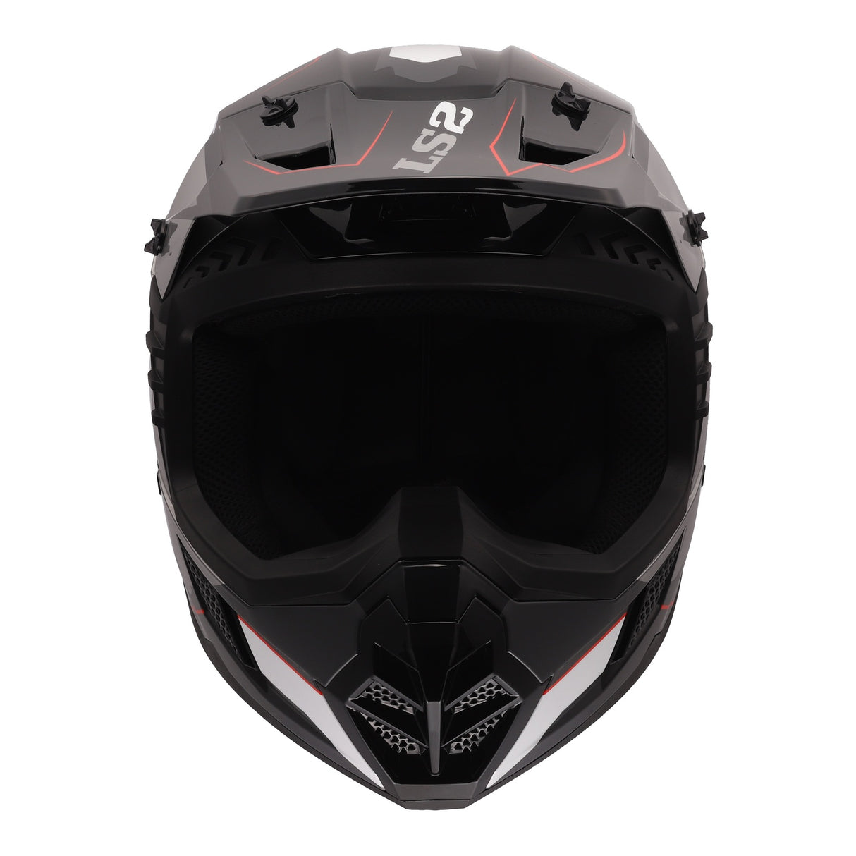 LS2 MX706 COZ Arched Helmet - Black / Silver / Titanium 06