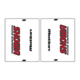 DRC Motion Front Fork Outer Decals - Showa (Clear / Red / Black)
