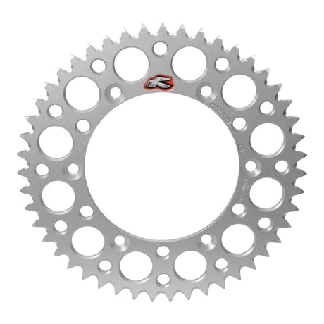 Renthal Sprocket Rear Silver 41T Alloy 7075 T6 Grooved Kawasaki
