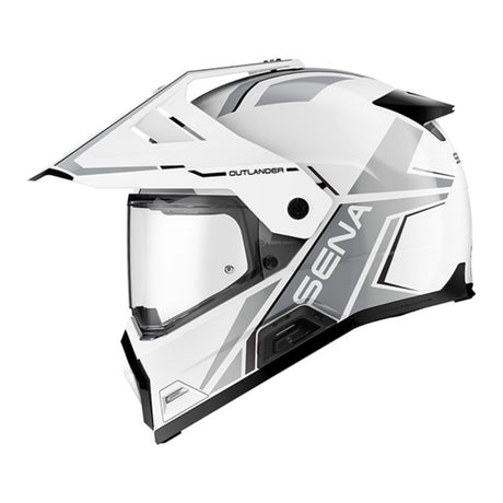 Sena Outlander Smart ADV Dual-Sport Helmet - Gloss White