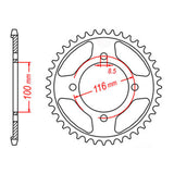 Sprocket Kit Kawasaki KLX140 Small Wheel - 428H 14/50
