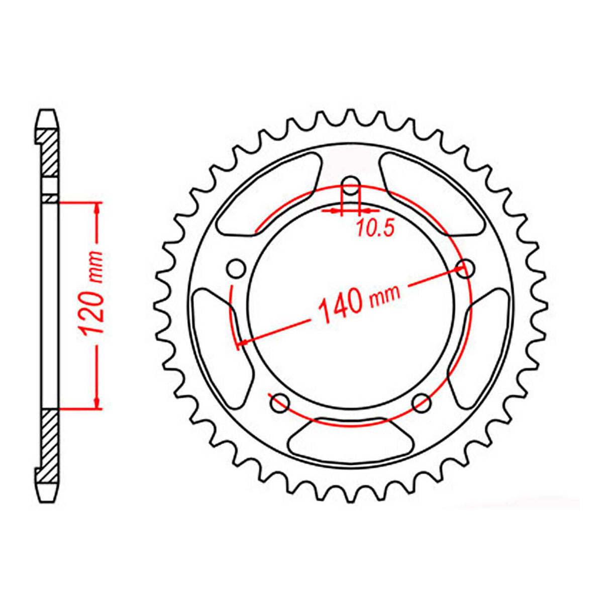 Sprocket Kit Suzuki GSXR1000 '01-'06 (K1-K6) Gold (econ) - GB530XRE 17